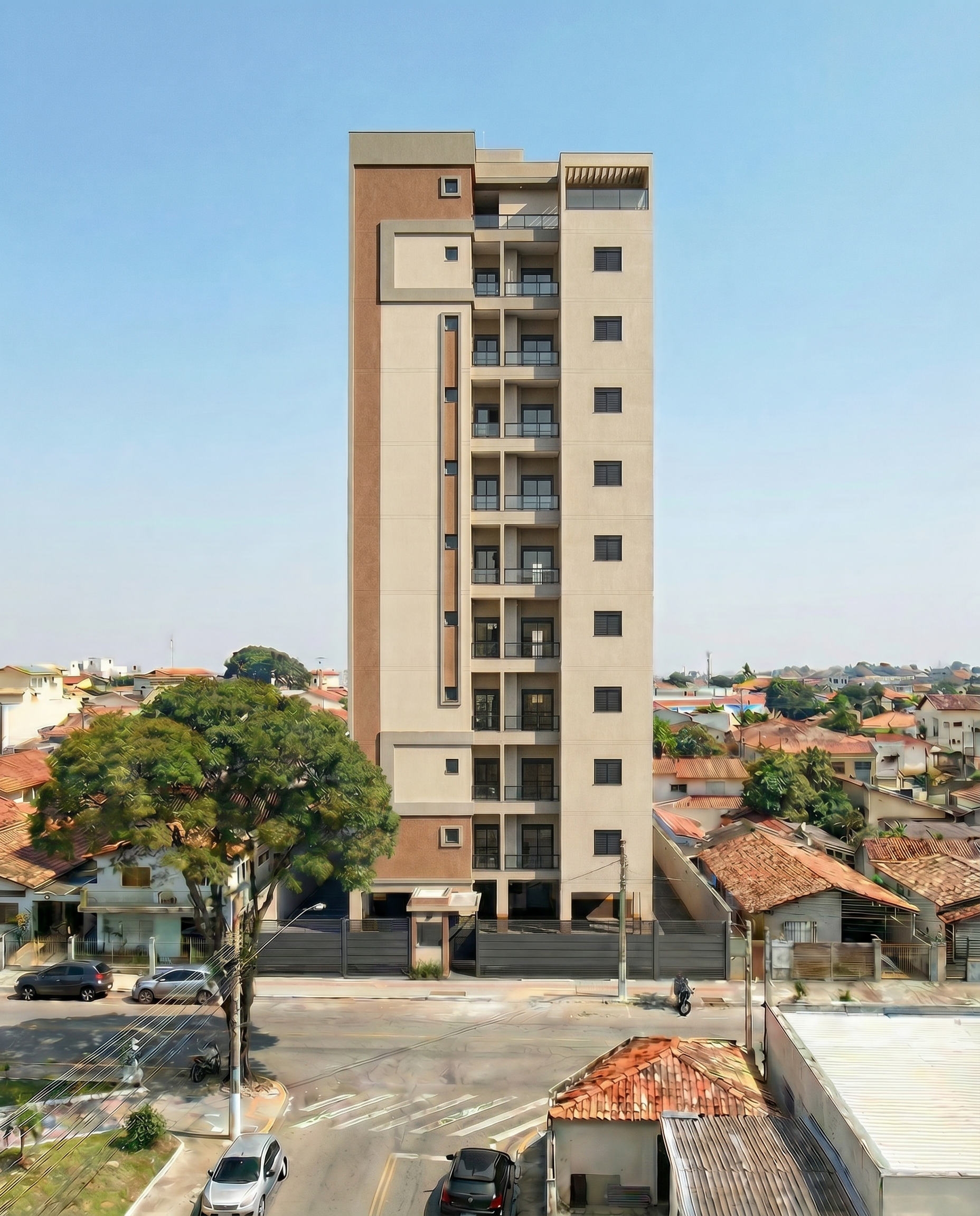 Fachada do Triviatto Residence em Pindamonhangaba